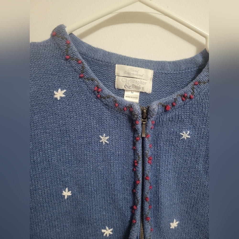 Christopher & Banks Vintage Holiday Snowmen Sweater - Picture 5 of 8